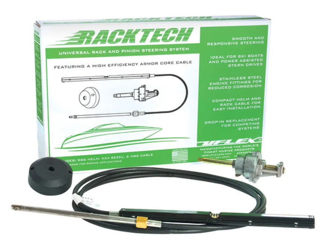 RACKTECH14 – UFLEX USA Boat Steering System Helm, Rack And Pinion Mechanical Steering With G86 Helm Assembly/ X34 90 ...